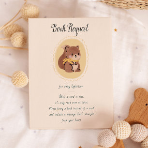 Cottage Core Woodland Baby Shower Book Request Enclosure Card