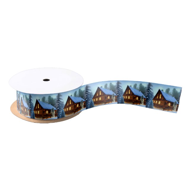 Cottage Country Northern Pine Cabin Satin Ribbon (Spool)
