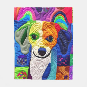 Cottage Country Quilt - Beagle Puppy Fleece Blanket