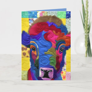 Cottage Country Quilts - Little Bison Calf Thank You Card