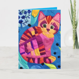 Cottage Country Quilts - Little Pink Kitten Thank You Card