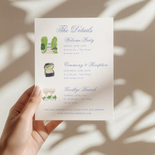 Cottage Countryside Wedding Details Enclosure Card
