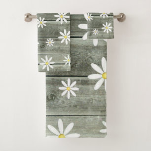 Cottage Daisy Bath Towel Set
