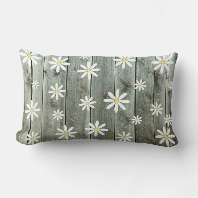 Cottage Daisy Lumbar Cushion (Front)