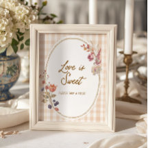 Cottage Fall in Love Gingham Love is Sweet