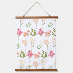 Cottage flowers traditional cosy pattern hanging tapestry