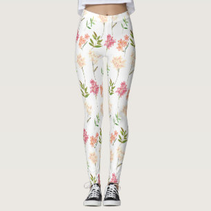 Cottage flowers traditional cosy pattern leggings