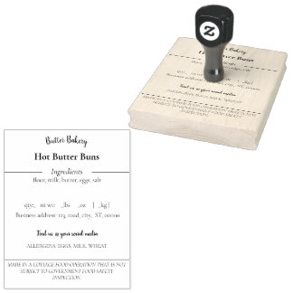 Cottage Food Label Rubber Stamp