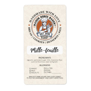 Cottage Food Law Bakery Pastry Ingredient Allergen