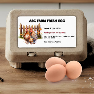  Cottage food law labels for Egg Carton 