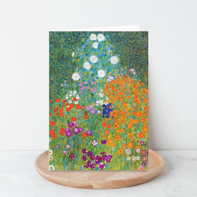 Cottage Garden Floral Gustav Klimt Card (Creator Uploaded)