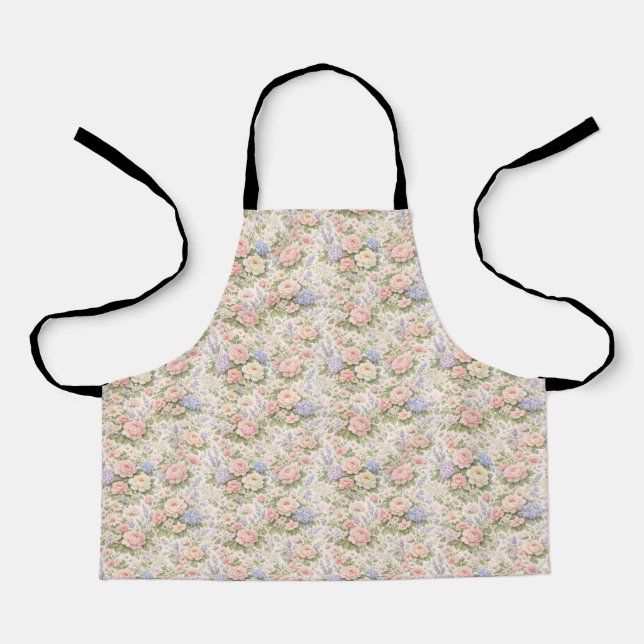Cottage Garden Floral Pattern Apron (Front)