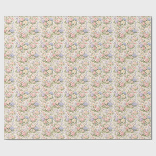 Cottage Garden Floral Pattern Wrapping Paper