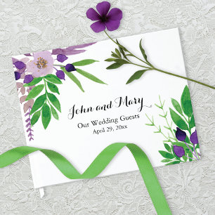 Cottage Garden Floral Wedding Guest Book