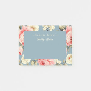 Cottage Garden Flowers Pattern Personalized Post-it Notes