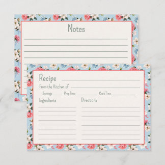 Cottage Garden Flowers Recipe Card
