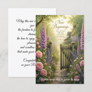 Cottage Garden Gate with Blooming Spring Flowers