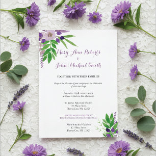 Cottage Garden Greenery Wedding Invitation