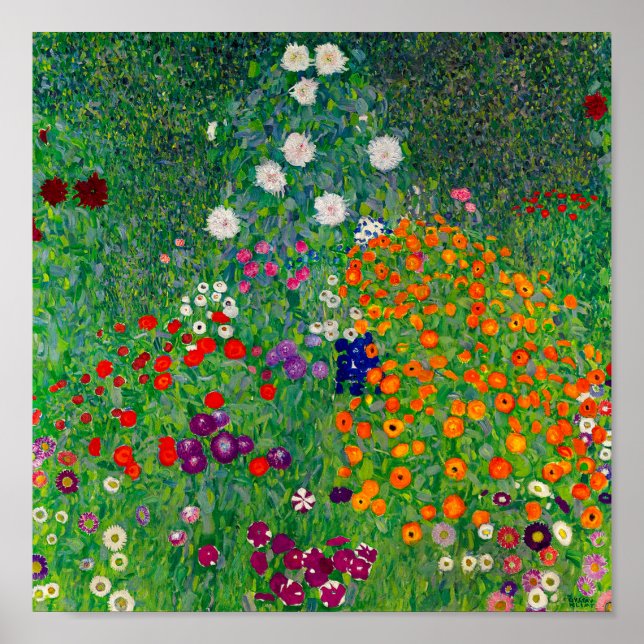 Cottage Garden Gustav Klimt Poster (Front)