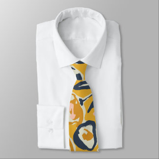 Cottage Garden Hand-Drawn Bold Inky Floral Pattern Tie