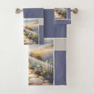 Cottage Garden Path to the Sea Bath Towel Set