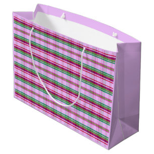 Cottage Garden Plaid LRVR Large Gift Bag