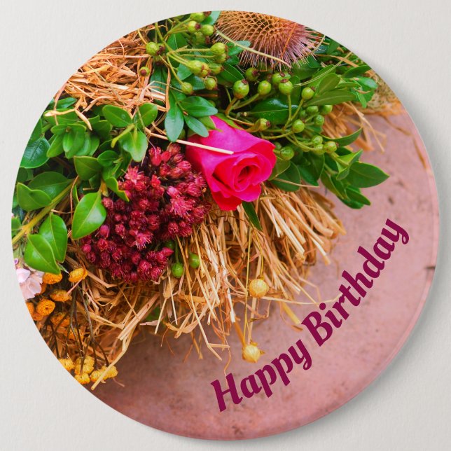 Cottage garden, Rosalinde Personalised 6 Cm Round Badge (Front)