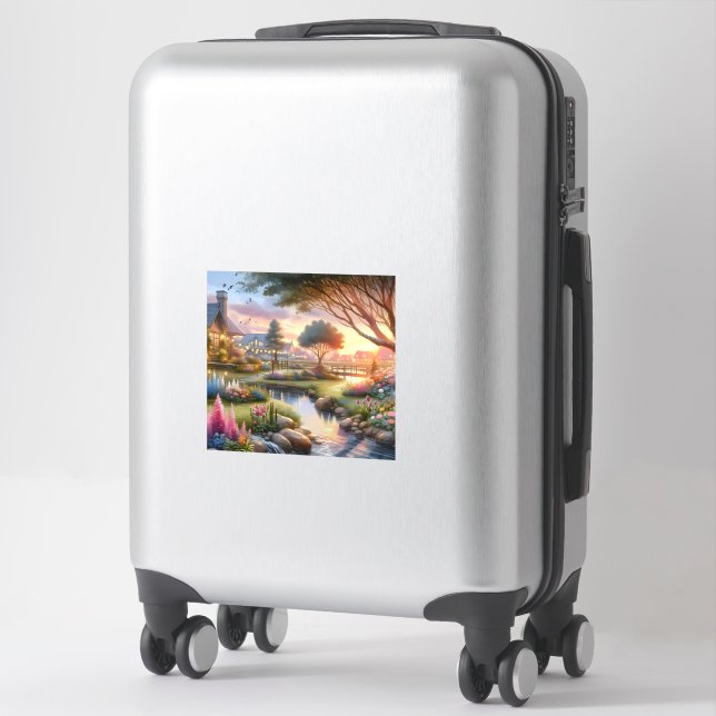 Cottage Garden Stream at Sunset (Suitcase)