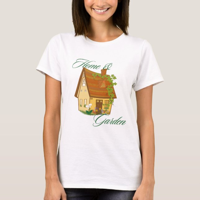 Cottage & Garden T-Shirt - Home and Garden Design (Front)