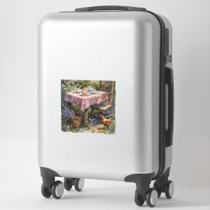 Cottage Garden Tea Morning Watercolor