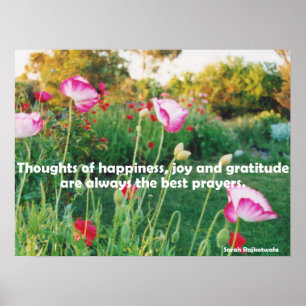 Cottage Garden Thoughts of Gratitude Prayer Poster
