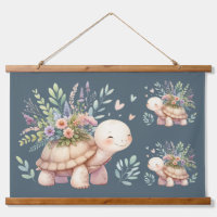 Cottage Garden Turtle Watercolor