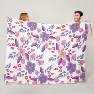 Cottage Garden Vibes 60x80 Fleece Blanket