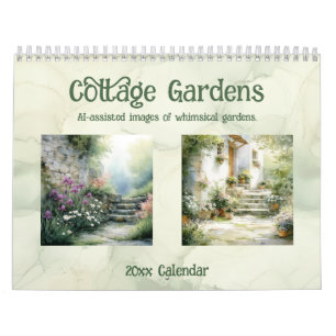 Cottage Gardens AI-assisted Whimsical Images Calendar