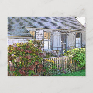 Cottage in Sconset - VINTAGE LOOK Postcard