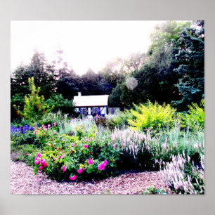 Cottage in the English Gardens Poster