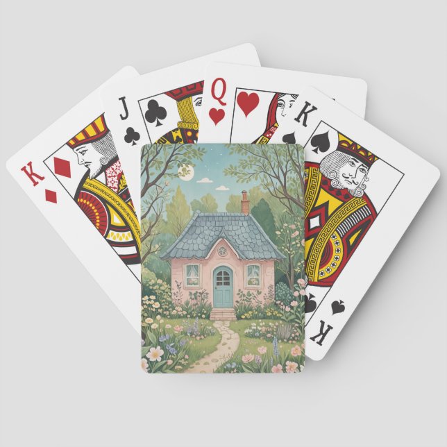 Cottage in the Woods Playing Cards (Back)