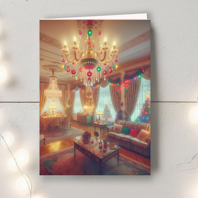 Cottage Kitsch Holiday Room Christmas Card (Creator Uploaded)