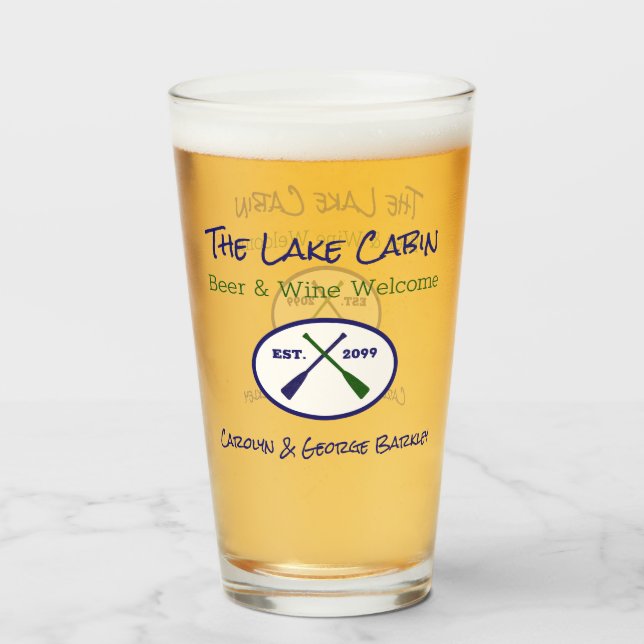 Cottage Lake Home Ocean Funny Tumblers Glasses (Front Filled)