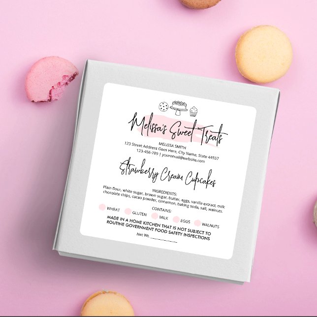 Cottage Law Label Home Bakery Ingredients Sticker (Creator Uploaded)