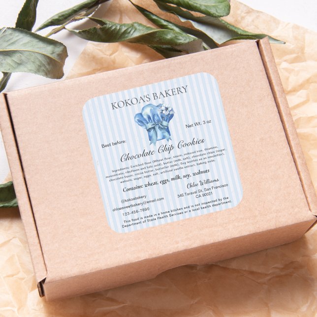 Cottage Law Label Home Bakery Pastry Chef Hat (Creator Uploaded)