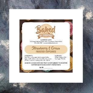 Cottage Law Modern Cake Bakery Ingredients Sticker