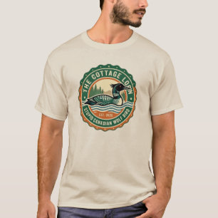 Cottage Loon Stupid Canadian Wolf Bird T-Shirt