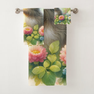 Cottage Mouse Love Letter Meadow Bath Towel Set