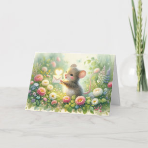 Cottage Mouse Love Letter Meadow Card