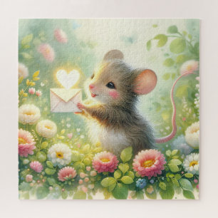 Cottage Mouse Love Letter Meadow Jigsaw Puzzle