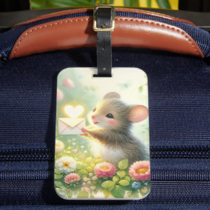 Cottage Mouse Love Letter Meadow Luggage Tag