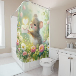 Cottage Mouse Love Letter Meadow Shower Curtain