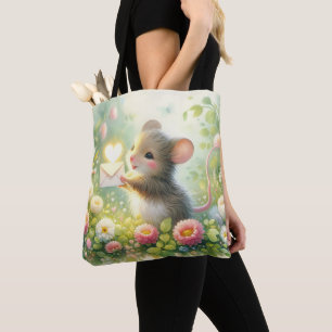 Cottage Mouse Love Letter Meadow Tote Bag