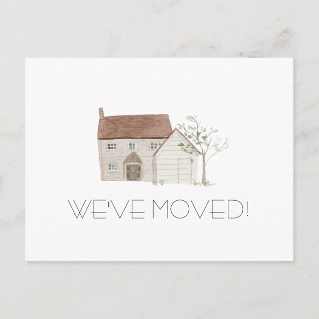 Cottage Moving Annoucement Postcard (Front)